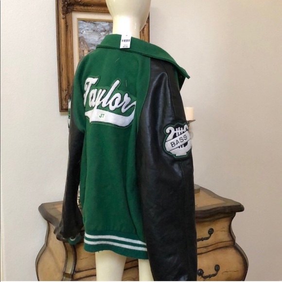 Vintage Green Varsity Letterman Jacket - Picture 2 of 2
